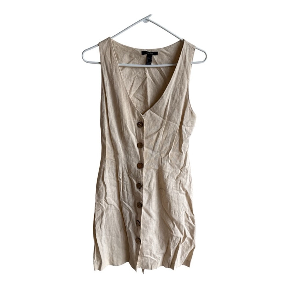 Forever 21 Cream Sleeveless Dress